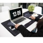 World Map Extended Anti Slip Rubber Gaming Stitched Mouse Pad Desk Mat for Computer Laptop (Black, 890L x 400B x 2H mm) - Image 2