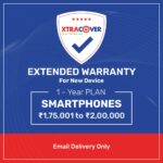 Xtracover 1 Year Extended Warranty on Smartphone Having Price Range of Rs. 175001-200000 (E-Mail Delivery Only) - Image 2