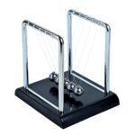 ZAICUS Newton's Cradle Pendulum Ball – Classic Office Desk Decor Toys for Focus | Motion Physics Gadget | Gift for Science Lovers - 4 Inch - Image 2