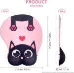 ZORBES® Mouse Pad with Wrist Rest Ergonomic Silicone Mouse Pad Smooth Lycra Cover Mouse Pad Kawaii Cartoon Pink Mouse Pad Gaming Mouse Pad Office Anti-Slip Mouse Pad - Image 2