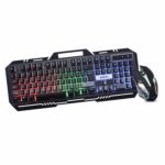 Zebion Ninja Gaming Keyboard and Mouse Combo,Braided Cable,Durable Metal Body,Multimedia Keys and Gaming Mouse with 6 Buttons, Multi-Color LED Lights, High-Resolution Sensor with 3200 DPI (Black) - Image 2