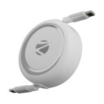 Zebronics Type C - Type C Retractable Cable, 60 Watts, Upto 480Mbps Data Sync, Fast Charging, 1 M, Compatible with iPhone 15 & 16 Series, iPad, MacBook, Samsung, Android (Wattz 60RCC1, White) - Image 2