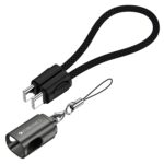 Zebronics Wattz 60CC4 Type-C to Type-C Braided Cable, PD 60W, Upto 480Mbps Data Sync, 20 cm, Durable, Charge & Sync, Rapid Charging, Compact with Keychain Case, For Laptops, Tablets, Mobiles (Black) - Image 2