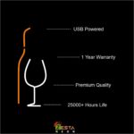 Zesta Wine Glass Room Decor Lights Strip Light/Home Decor Lights For Living Room Decor/Bedroom Wall Decor/Gaming Room Accessories/White Neon Lights for Wall - Image 2