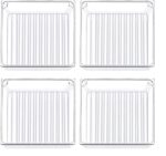Zollyss 4 Pack Desk Drawer Organizer Tray Rectangle Plastic Bathroom Organizers Kitchen Utensils Silverware Gadgets Trays Dividers Bins For Dresser Cosmetic Makeup Tools office Cabinets, Square - Image 2