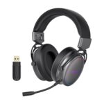 amazon basics On Ear Wireless Gaming Headphones | +20 hrs Playtime | 2.4Ghz Ultra Low Latency | Bluetooth 5.2 | Dual Mode | PS, PC, Tablet, Mobile Phone Compatible - Image 2