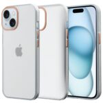 amazon basics Premium Frosted Case | Sleek Translucent Matte Anti-Slip, Drop and Camera Protection |Back Case Cover for iPhone 15 Plus 6.7"- Translucent White - Image 2