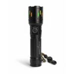 amiciVision Rechargeable LED Torch with 5000mAh Battery | High Power Flashlight with Zoom Focus, 5 Light Modes, Type-C Charging, USB Power Bank, Water Resistant Torch for Camping & Emergencies - Image 2