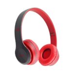 icall P47 Wireless Bluetooth Headphones with Mic, Foldable Over-Ear Headset with SD Card Support, Deep Bass & Volume Control (RED) - Image 2