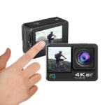 ng Sports 4K 60fps Touch WiFi Action Camera 24MP Wide Angle Lens with Dual Screen, EIS Stabilisation for Vlogging with 12 Free Accessories - Image 2