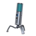 uhuru Multipattern USB Podcast Microphone with 2 Pickup Patterns, 0-Latancy Monitoring, Mic Gain Condenser Gaming Mic for PC (UM-1100, Grey) - Image 2